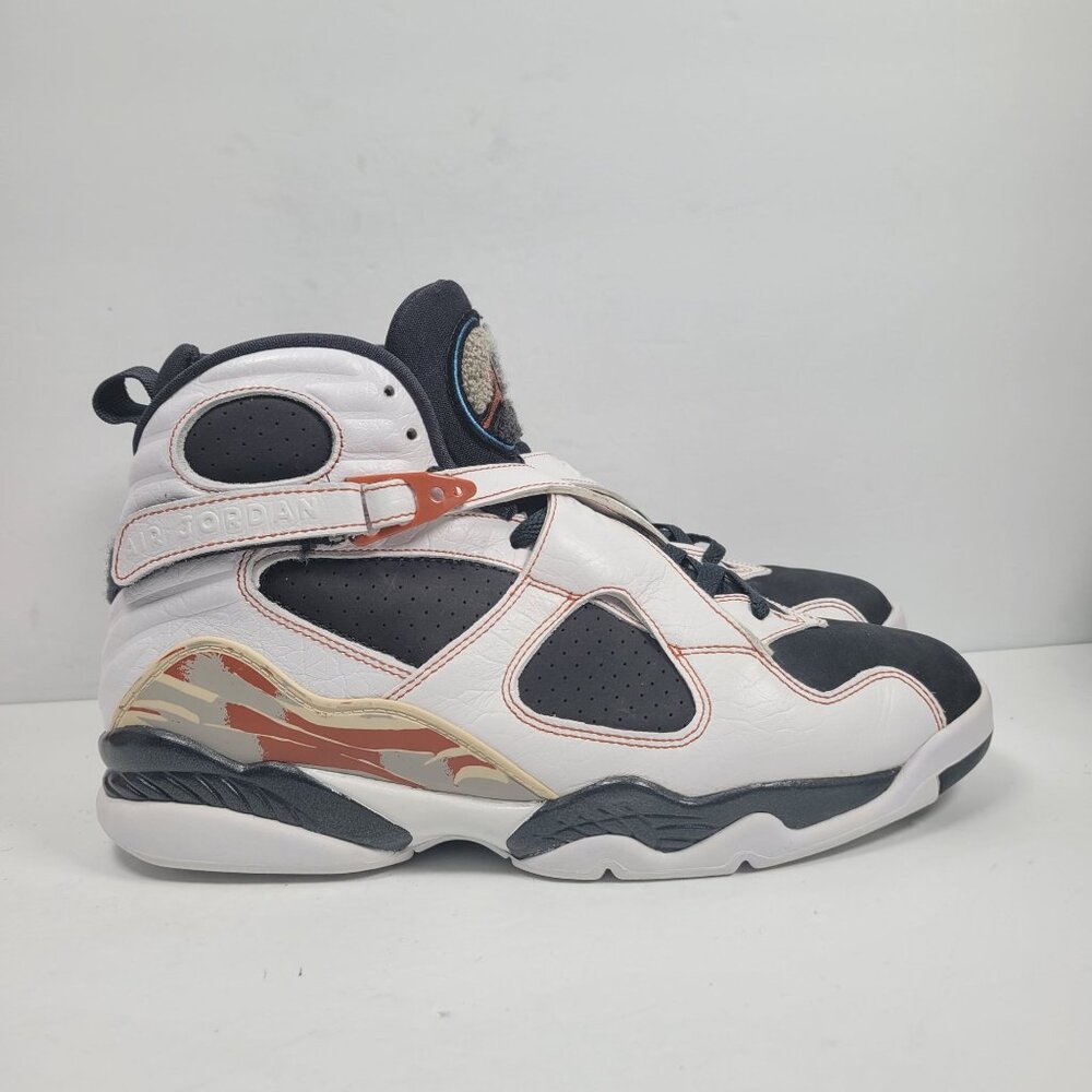 Air Jordan 8 Retro LS 2007 Men's White Black Toes Shoes 317258 104 US Size 11 - Picture 1 of 8